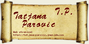 Tatjana Parović vizit kartica